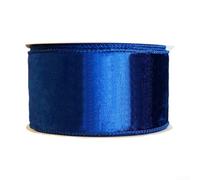 Velvet Ribbon to Elevate Your Holiday Decorations, Perfect for Trees and Crafts (Dark Blue)