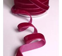 Velvet Ribbon Trim - 10mm Wide Wine Red Full 45m Roll