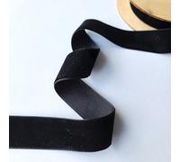Velvet Ribbon Trim - 25mm Wide Black Full 22m Roll