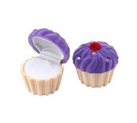 velvet ring boxes 1 Piece Velvet Jewelry Box Container Wedding Ring for Earrings Necklace Bracelet Display Holder 16 Styles(Cake-purple)