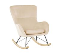 Velvet Rocking Chair Beige ELLAN