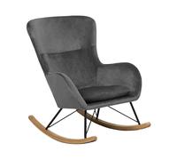 Velvet Rocking Chair Dark Grey ELLAN
