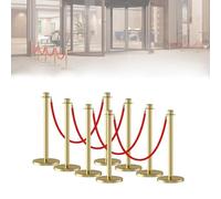 Velvet Rope Barrier Set for Crowd Control - Includes Stanchions & Cords for Professional Events VIP Access Party and Event Management