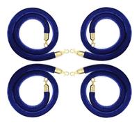 Velvet Rope Barriers, with Hooks, Heavy-Duty Stanchion Ropes for Queue Lines, Crowd Control & Entry Management (Blue 1m/3.2ft)