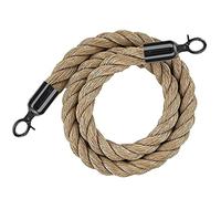 Velvet Rope Crowd Control Barrier with Black Hooks - 2.2m/7.2ft Support Rope for Grand Openings Hotels Red Carpet Events Venues Banks Hospitals