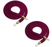 velvet rope, Crowd Control Rope Barrier with Gold Plated Hook, Crowd Control Poles Rope for Hotels, Cinemas, Movie Theaters, Grand Openings, VIP Sign, Easy Assembly