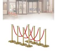 Velvet Rope Crowd Control Stanchion Set for Professional Events VIP Access & Queue Management Includes Poles and Ropes Elegant Event Barrier Solution