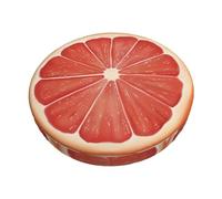 Velvet Round Stool Covers, 3 Layers Bar Stool Covers with Thin Pad, Pink Grapefruit Citrus Fruit Slice Bar Stool Covers Round Washable Circle Bar Stool Covers for 12-14" Inch Chair