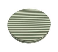 Velvet Round Stool Covers, 3 Layers Round Stool Cushion Slipcover with Thin Pad, Sage Green Stripes Bar Stool Seat Covers Round Luxury Circle Stool Cover for Dia.12-14" Chair