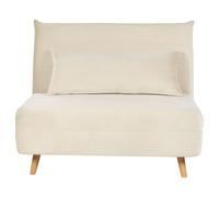Velvet Sofa Bed Cream SETTEN