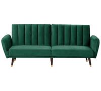 Beliani Velvet Sofa Bed Emerald Green Vimmerby, Green