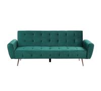 Velvet Sofa Bed Green SELNES