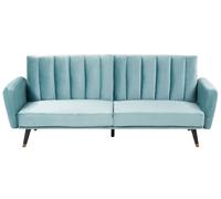 Velvet Sofa Bed Light Blue VIMMERBY