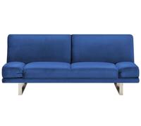 Velvet Sofa Bed Navy Blue YORK