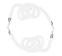 Velvet Stanchion Rope, Crowd Control Rope with Hooks, Elegant Velvet Queue Barrier Cord Lines 2 Pcs, Stanchion(White,1m (3.3 feet))