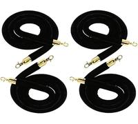 Velvet Stanchion Rope, Hanging Rope Crowd Control Rope, 2 Ft/ 3 Ft/ 4 Ft/ 5 Ft Long VIP Stanchion Rope,(Black,1.5m/59inch/5ft)
