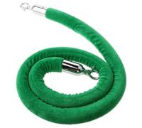 Velvet Stanchion Rope - Premium Crowd Control with Metal Hooks for VIP Events and Queue Management Post Ropes(1 Pack - Silver Hook,3.3ft/100cm)