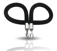 Velvet Stanchion Rope with Polished Silver Hooks - Crowd Control Queue Barrier Rope for Events and Theaters