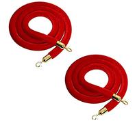 Velvet Stanchion Ropes, Crowd Control Poles Rope for Hotels, Cinemas, Movie Theaters, Grand Openings, VIP Sign(Light Red,1.2m/4ft)