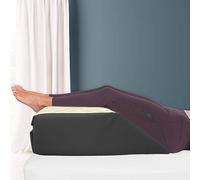 Velvet Stitch Elevating Memory Foam Leg Rest Support Cushion Reduce Back Hip Knee Pain Comfort Leg Pillows for Sleeping,Improve Circulataion and Reduce Swelling (Grey)