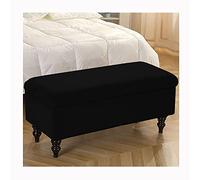 Velvet Sto Ottoman Bench Slipcovers Folding Stretch Cover with Lid Mum Small Footrest Stool Protector Slish Fur Cover for Home Décor