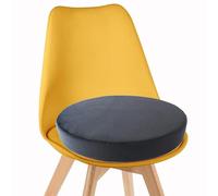 Velvet Stool Cushion Round Memory Foam Chair Cushions Rversible Thicken Kitchen Chair Pads Seat Cushions Soft Barstool Pad for Home Office Floor Pillows Cushion(Black,14x2in/35x5cm)