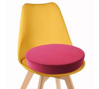 Velvet Stool Cushion Round Memory Foam Chair Cushions Rversible Thicken Kitchen Chair Pads Seat Cushions Soft Barstool Pad for Home Office Floor Pillows Cushion(Magenta,18x3in/45x8cm)
