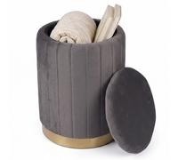 Velvet Stool Storage Seat Pouffe Ottoman with Storage Space