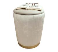Velvet Stool Storage Seat Pouffe Ottoman with Storage Space