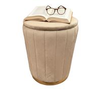 Velvet Stool Storage Seat Pouffe Ottoman with Storage Space