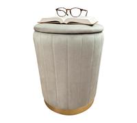 Relaxdays Velvet storage stool