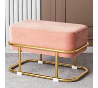 Velvet Stool, Stylish Upholstered Bench with Legs, Comfy Chair for Living Room, Entryway & Bedroom, Chic End of Bed Furniture, Color F