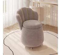 Velvet Storage Footstool with High Backrest - Comfortable Seating for Bedroom and Living Room