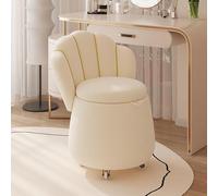 Velvet Storage Footstool with High Backrest - Multi-functional Stylish Pouf Ottoman Couch Stool for Bedroom Living Room, Space-Saving Seat and Footrest