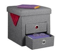 Velvet Storage Ottoman Seat Cube Stool Foldable Stool Seat Box Storage Space