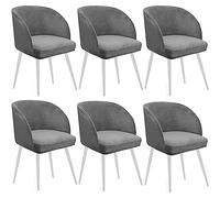 Velvet Stretch Accent Chair Covers Set of 6 Curved Back Mid Century Modern Design Ideal for Kitchen and Living Room Protect Enhance Your Dining Chairs Stylish Practical Home Decor