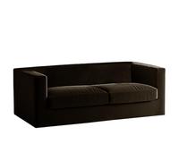 Velvet Stretch Chesterfield Sofa Cover Non-slip Main Slipcover & Cushion Protectors Dark Coffee Perfect for Love Seat & 2 Small Seats Furniture Protection