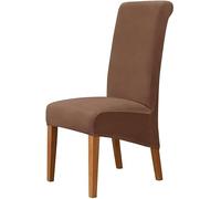 Velvet Stretch Dining Chair Covers Set Of 2 4 6 Pack, High Back Washable Removable Elastic Seat Slipcovers, Protector For Room Kitchen Banquet Hotel Wedding Party(H,1ps)