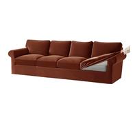 Velvet Stretch Ektorp Sofa Cover Set with Separate Cushion & Backrest Covers 9 PCS for 1/2/3/4 Seater Dark Gray Elastic Band Slipcovers for Ultimate Protection & Style