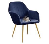Velvet Stretch Round Wingback Dining Armchair Slipcovers, Modern Washable Accent Seat Protector for Pet Friendly Home,Navy Blue,1 Piece