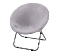 Velvet Stretch Saucer Chair Cover, Removable Saucer Chair Cushion Covers, Comfortable Soft Round Moon Cushion Covers for Indoor & Outdoor