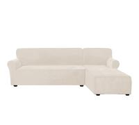 Velvet Stretch Sofa Cover Set - 2 PCS Anti-Slip Slipcovers for 2-Seater & 3-Seater Sectional Sofa Chaise Lounge Protector Easy Fit Durable & Stylish