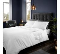 Velvet Stripe Luxury Duvet Cover Sets Hotel Quality Bed Linen Elegant Super Soft Designer Style Bedding Sets Easy Care Bedset (Revie White, King)