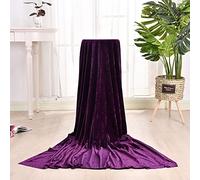 Velvet tablecloth Cotton Polyester Table Cover, Square, Dark Purple, 200x100cm - Indoor & Outdoor Table Decoration for Dining, Wedding, Banquet Parties