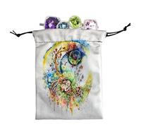 Velvet Tarot Bag - Drawstring Tarot Pouch, Deck Storage | Pouch, Double-Sided Color Velvet Bag, Crystals Dice Card Holder, Moon Star Sun Pentagram, Compact Protective Pocket, Portable Mystic