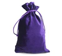 Velvet Tarot Bag - Tarot Card Storage Bag & Dice Bag, Drawstring Storage Pouch for Playing Cards Rider Waite Tarot Deck Oracle Cards Jewelry Coins Accessory Travel Gift Bag(Purple)