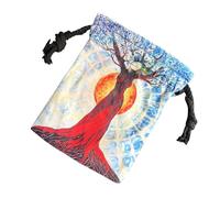 Velvet Tarot Bags,Velvet Bag for Tarot Cards, Velvet Bag with Tree People Pattern for Tarot, Tarot Card Holder Bag with Drawstring for Tarot, Jewelry, sumi, Mixed colour, Consulte la descripción, See