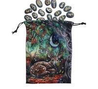 Velvet Tarot Card Bag - Animal Print Draw String Storage Bag Colourful Double-Sided Bag for Cubes, Crystals, Jewellery, Mini Cards, Gift Bag for Travel, Altar Tools or , Sxf09#, see