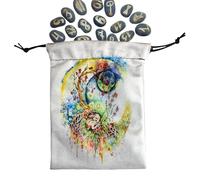 Velvet Tarot Card Bag - Animal Print Draw String Storage Bag Colourful Double-Sided Bag for Cubes, Crystals, Jewellery, Mini Cards, Gift Bag for Travel, Altar Tools or , Sxf10#, see