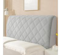 Velvet Thicken Bed Headboard Cover for Full Queen King Size Universal Head Board Covers Dustproof All-Inclusive Modern Bed Head Protector,Light Gray,160cm/63in